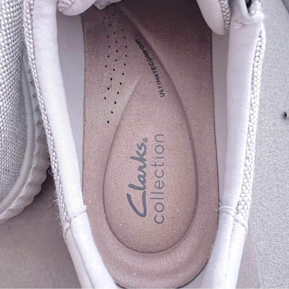 NWB Clarks Caroline Echo tweed women’s shoes with side zipper detail size 8.5 - Picture 8 of 11
